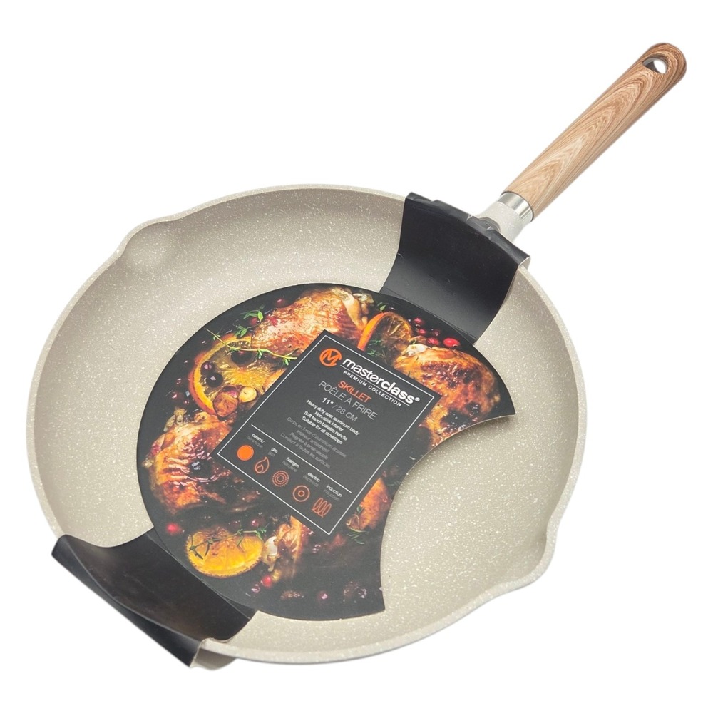 Masterclass Premium Cookware 11in Frying Pan Skillet Greige Speckled Induction